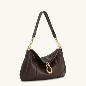 JW PEI Brown Shoulder Bag with Gold Details